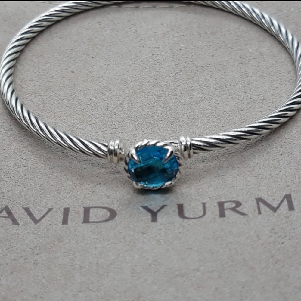 David Yurman blue topaz chatelaine bracelet